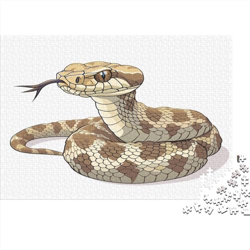 Schlange Puzzle 1000 Teile Puzzles Für Erwachsene Lernspiel Herausforderungsspielzeug 1000-teilige Puzzlespiel Für Erwachsene Kinder Puzzel 1000pcs (75x50cm) von BXYAFEKUD