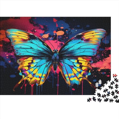 Schmetterling Puzzle 1000 Teile Puzzles Für Erwachsene Lernspiel Herausforderungsspielzeug 1000-teilige Puzzlespiel Für Erwachsene Kinder Puzzel 1000pcs (75x50cm) von BXYAFEKUD