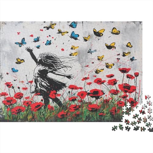 Schmetterling Puzzle 1000 Teile Puzzles Für Erwachsene Lernspiel Herausforderungsspielzeug 1000-teilige Puzzlespiel Für Erwachsene Kinder Puzzel 1000pcs (75x50cm) von BXYAFEKUD