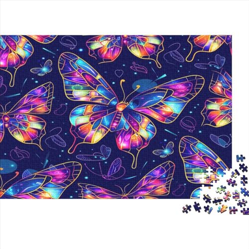 Schmetterling Puzzlespiel 1000 Teile Erwachsene -Puzzle 1000 Stück Spiel Puzzles Für Erwachsene Kinder Puzzle Erwachsenen Puzzlespiel Puzzel 1000pcs (75x50cm) von BXYAFEKUD