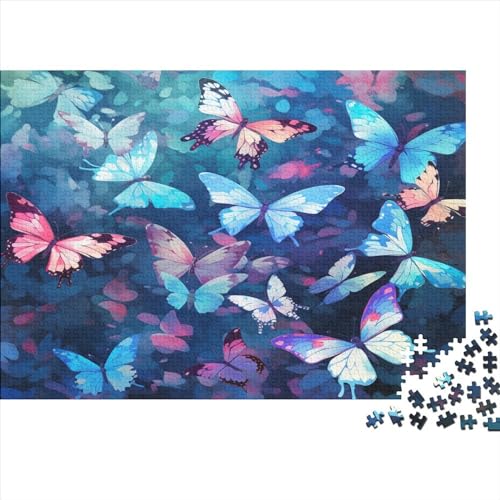 Schmetterling Puzzlespiel 1000 Teile Erwachsene -Puzzle 1000 Stück Spiel Puzzles Für Erwachsene Kinder Puzzle Erwachsenen Puzzlespiel Puzzel 1000pcs (75x50cm) von BXYAFEKUD