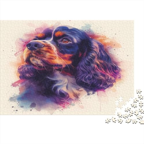Schwanzer Spaniel 1000 Teile,Impossible Puzzle,Geschicklichkeitsspiel Für Die Ganze Familie, Erwachsenen Puzzlespiel Puzzel 1000pcs (75x50cm) von BXYAFEKUD