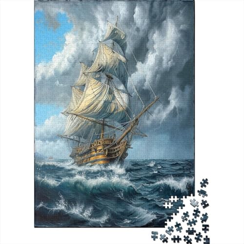Segelboot Puzzlespiel 1000 Teile Für Erwachsene, Einzigartige Kunstwerke Und Vorlage - Geburtstagsgeschenk - Spaßige Puzzles Mit Überraschung Von Puzzle in A Bag Puzzel 1000pcs (75x50cm) von BXYAFEKUD