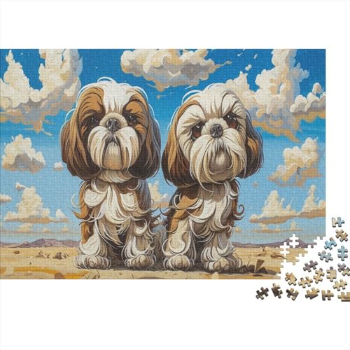 Shih Tzu. 1000 Teile, Impossible Puzzle,Geschicklichkeitsspiel Für Die Ganze Familie, Erwachsenenpuzzle Ab 14 Jahren Puzzel 1000pcs (75x50cm) von BXYAFEKUD