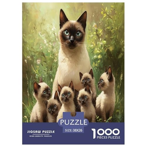Siamese Kätzchen Puzzle 1000 Teile Schwer Puzzle Spielzeug Lernspiel Impossible Herausforderungsspielzeug Für Erwachsene Und Kinder Ab 12 Jahren 38x26cm/1000pcs Siamese Kätzchen Puzzle 1000 Teile Schwer Puzzle Spielzeug Lernspiel Impossible Herausforderungsspielzeug Für Erwachsene Und Kinder Ab 12 Jahren 38x26cm/1000pcs von BXYAFEKUD