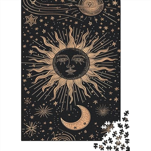 Sonne Mond Puzzles1000 Teile, Puzzle Für Erwachsene, Geschicklichkeitsspiel Für Die Ganze Familie, Klassische Puzzle,Geburtstagsgeschenk Erwachsenen Puzzlespiel Puzzel 1000pcs (75x50cm) von BXYAFEKUD
