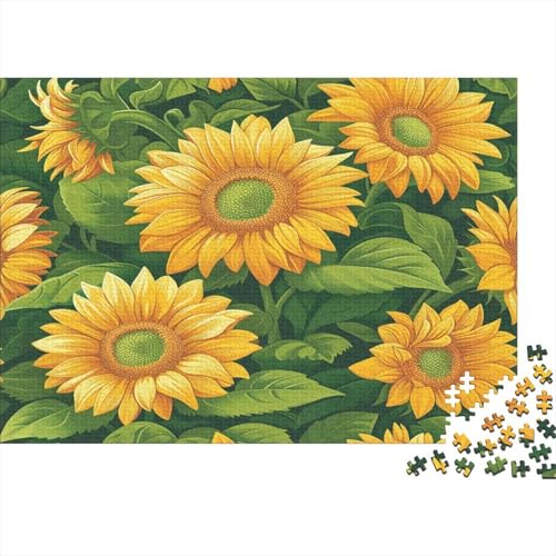 SonneBlume 1000 Teile,Impossible Puzzle,GesKükenlichkeitsspiel Für Die Ganze Familie, Erwachsenen Puzzlespiel Puzzel 1000pcs (75x50cm) von BXYAFEKUD