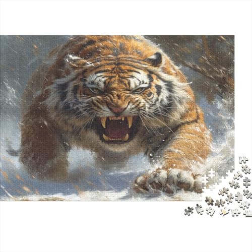 Tiger 1000 Teile, Impossible Puzzle,Geschicklichkeitsspiel Für Die Ganze Familie, Erwachsenenpuzzle Ab 14 Jahren Puzzel 1000pcs (75x50cm) von BXYAFEKUD