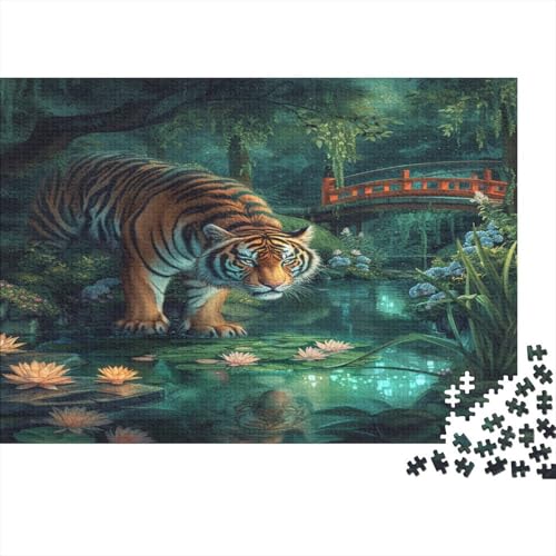 Tiger 1000 Teile, Impossible Puzzle,Geschicklichkeitsspiel Für Die Ganze Familie, Erwachsenenpuzzle Ab 14 Jahren Puzzel 1000pcs (75x50cm) von BXYAFEKUD