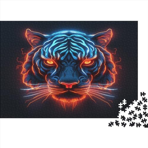 Tiger Puzzle 1000 Teile Puzzles Für Erwachsene Lernspiel Herausforderungsspielzeug 1000-teilige Puzzlespiel Für Erwachsene Kinder Puzzel 1000pcs (75x50cm) von BXYAFEKUD