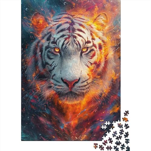 Tiger Puzzle 1000 Teile Puzzles Für Erwachsene Lernspiel Herausforderungsspielzeug 1000-teilige Puzzlespiel Für Erwachsene Kinder Puzzel 1000pcs (75x50cm) von BXYAFEKUD