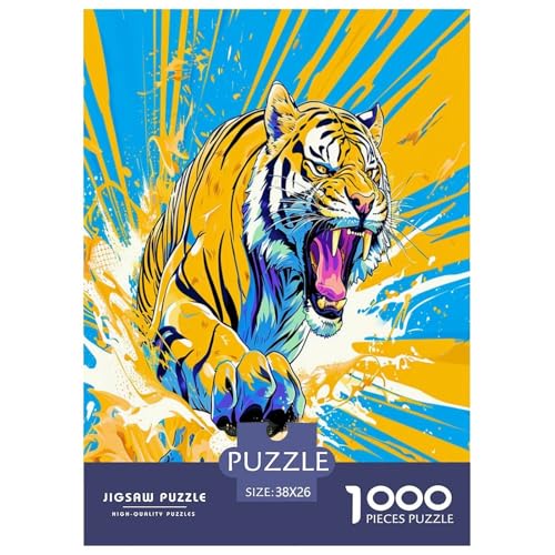 Tiger Puzzle 1000 Teile Schwer Puzzle Spielzeug Lernspiel Impossible Herausforderungsspielzeug Für Erwachsene Und Kinder in Bewährter 38x26cm/1000pcs Tiger Puzzle 1000 Teile Schwer Puzzle Spielzeug Lernspiel Impossible Herausforderungsspielzeug Für Erwachsene Und Kinder in Bewährter 38x26cm/1000pcs von BXYAFEKUD