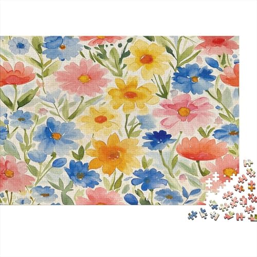 Watercolor Blumes Puzzle 1000 Teile Erwachsener Kniffel Spaß Für Die Ganze Familie - Abwechslungsreiche 1000 Puzzleteilige Motive Puzzle Erwachsene, Puzzel 1000pcs (75x50cm) von BXYAFEKUD