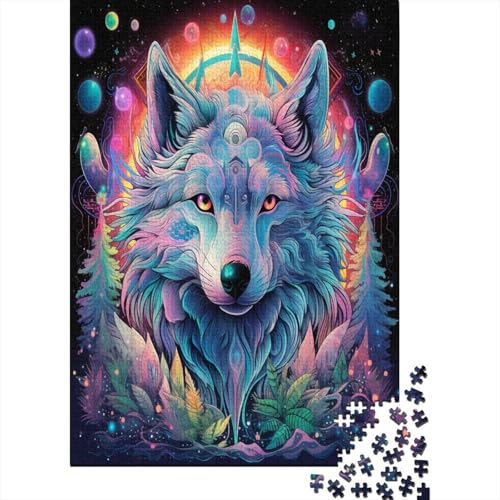 Wolf 1000 Stück Puzzles Für Erwachsene Teenager Stress Abbauen Familien-Puzzlespiel 1000-teiliges Puzzle Kinder Lernspiel Spielzeug Geschenk Puzzel 1000pcs (75x50cm) von BXYAFEKUD
