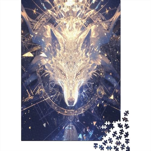 Wolf 1000 Stück Puzzles Für Erwachsene Teenager Stress Abbauen Familien-Puzzlespiel Mit Poster in 1000-teiliges Puzzle Kinder Lernspiel Spielzeug Geschenk Puzzel 1000pcs (75x50cm) von BXYAFEKUD