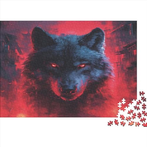 Wolf 1000 Teile, Impossible Puzzle,Geschicklichkeitsspiel Für Die Ganze Familie, Erwachsenenpuzzle Ab 14 Jahren Puzzel 1000pcs (75x50cm) von BXYAFEKUD