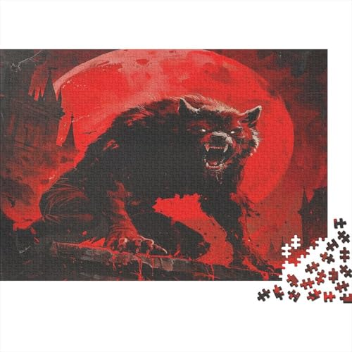 Wolf 1000 Teile,Impossible Puzzle,Geschicklichkeitsspiel Für Die Ganze Familie, Erwachsenen Puzzlespiel Puzzel 1000pcs (75x50cm) von BXYAFEKUD