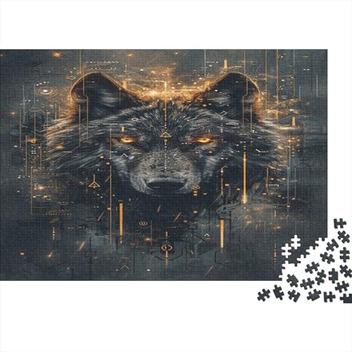 Wolf Puzzle 1000 Teile Erwachsener Kniffel Spaß Für Die Ganze Familie - Abwechslungsreiche 1000 Puzzleteilige Motive Puzzlespiel Erwachsene, Puzzel 1000pcs (75x50cm) von BXYAFEKUD
