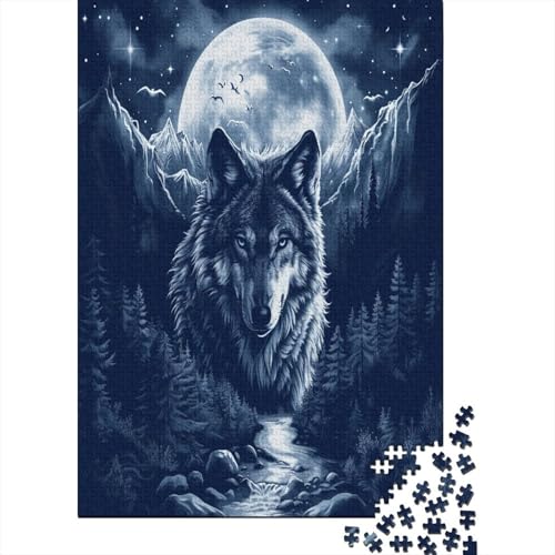 Wolf Puzzle 1000 Teile Puzzle Für Erwachsene Und Kinder Ab 14 Jahren Puzzel 1000pcs (75x50cm) von BXYAFEKUD