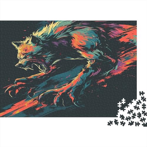 Wolf Puzzle 1000 Teile Puzzle Für Erwachsene Und Kinder Ab 14 Jahren Puzzel 1000pcs (75x50cm) von BXYAFEKUD