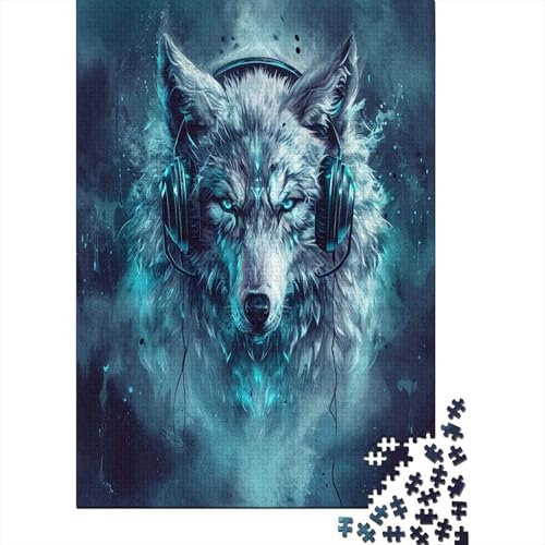Wolf Puzzle 1000 Teile Puzzles Für Erwachsene Lernspiel Herausforderungsspielzeug 1000-teilige Puzzlespiel Für Erwachsene Kinder Puzzel 1000pcs (75x50cm) von BXYAFEKUD