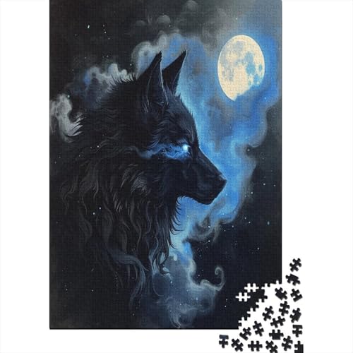 Wolf Puzzle 1000 Teile Puzzles Für Erwachsene Lernspiel Herausforderungsspielzeug 1000-teilige Puzzlespiel Für Erwachsene Kinder Puzzel 1000pcs (75x50cm) von BXYAFEKUD