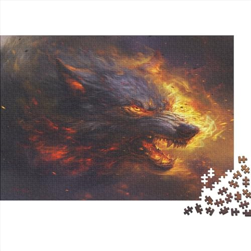 Wolf Puzzle 1000 Teile Puzzles Für Erwachsene Lernspiel Herausforderungsspielzeug 1000-teilige Puzzlespiel Für Erwachsene Kinder Puzzel 1000pcs (75x50cm) von BXYAFEKUD