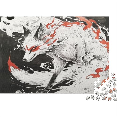 Wolf Puzzle 1000 Teile Puzzles Für Erwachsene Lernspiel Herausforderungsspielzeug 1000-teilige Puzzlespiel Für Erwachsene Kinder Puzzel 1000pcs (75x50cm) von BXYAFEKUD