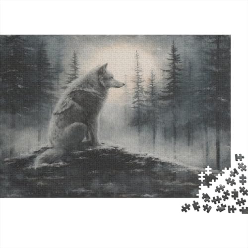 Wolf Puzzlespiel 1000 Teile Erwachsene -Puzzle 1000 Stück Spiel Puzzles Für Erwachsene Kinder Puzzle Erwachsenen Puzzlespiel Puzzel 1000pcs (75x50cm) von BXYAFEKUD