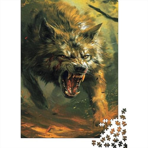 Wolf Puzzlespiel 1000 Teile Erwachsene -Puzzle 1000 Stück Spiel Puzzles Für Erwachsene Kinder Puzzle Erwachsenen Puzzlespiel Puzzel 1000pcs (75x50cm) von BXYAFEKUD