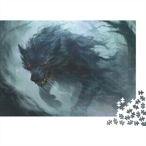 Wolf Puzzlespiel 1000 Teile Puzzle Für Erwachsene Und Kinder Ab 14 Jahren, Puzzle-Motiv Erwachsenen Puzzlespiel Puzzel 1000pcs (75x50cm) von BXYAFEKUD