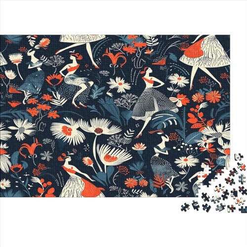 Women in Blumes Puzzle 1000 Teile Erwachsene, Puzzlespiel Jigsaw Puzzles Erwachsenen Puzzlespiel Puzzel 1000pcs (75x50cm) von BXYAFEKUD