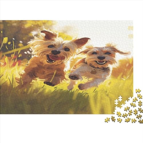 Yorkshire Terrier Puzzle 1000 Teile Erwachsener Kniffel Spaß Für Die Ganze Familie - Abwechslungsreiche 1000 Puzzleteilige Motive Puzzlespiel Erwachsene, Puzzel 1000pcs (75x50cm) von BXYAFEKUD