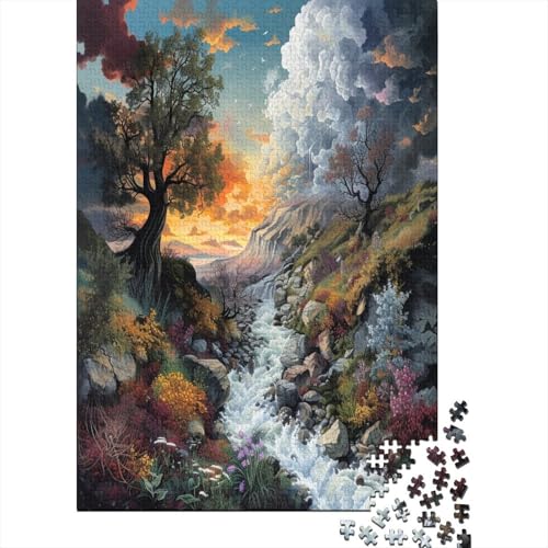 Zweifarbiger Baum 1000 Stück Puzzles Für Erwachsene Teenager Stress Abbauen Familien-Puzzlespiel 1000-teiliges Puzzle Kinder Lernspiel Spielzeug Geschenk Puzzel 1000pcs (75x50cm) von BXYAFEKUD