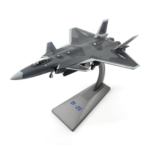 BYAMBD Aerobatic Flugzeug 1/100 AF1 Chinesische Luftwaffe J-20 Veyron Kämpfer J-20 Legierung Kampfflugzeug Modell Mit Halterung Spielzeug von BYAMBD