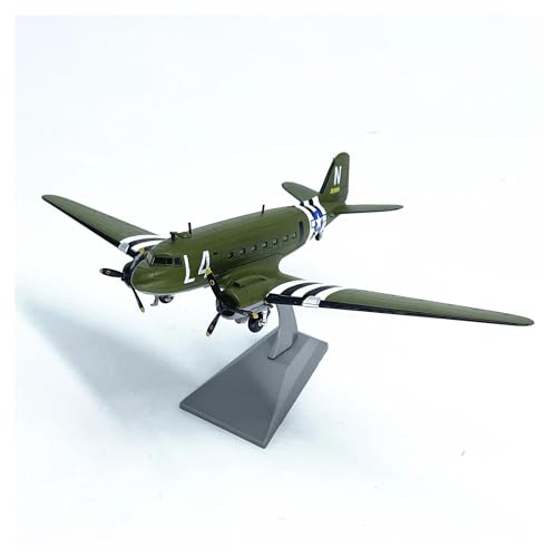 BYAMBD Aerobatic Flugzeug 1:100 Legierungsflugzeugmodell des US Normandy Airborne C47 L4 Transport Fighter Aus Dem Zweiten Weltkrieg, Statisches Sammlerstück BYAMBD Aerobatic Flugzeug 1:100 Legierungsflugzeugmodell des US Normandy Airborne C47 L4 Transport Fighter Aus Dem Zweiten Weltkrieg, Statisches Sammlerstück von BYAMBD