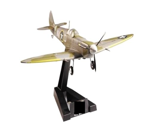 BYAMBD Aerobatic Flugzeug 37215 1/72 WWII USAAF 355 Squadro Spitfire Fighter Zusammengebautes Fertiges Militärisches Statisches Plastikmodell von BYAMBD