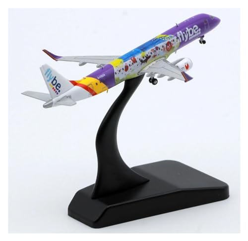 BYAMBD Aerobatic Flugzeug LH4232 Wings 1:400 Flybe Airlines „Kids&Teens Livery“ Embraer 195 Druckguss-Flugzeugmodell G-FBEM von BYAMBD