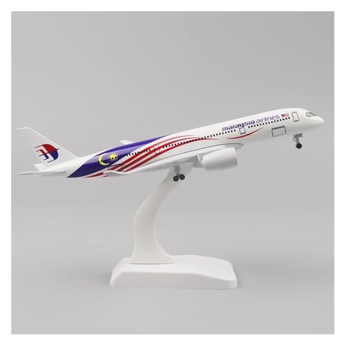BYAMBD Aerobatic Flugzeug Metallflugzeugmodell 20 cm 1:400 Malaysia A350 Metalllegierungsmaterial Mit Fahrwerksrädern Geschenkspielzeug(C) von BYAMBD