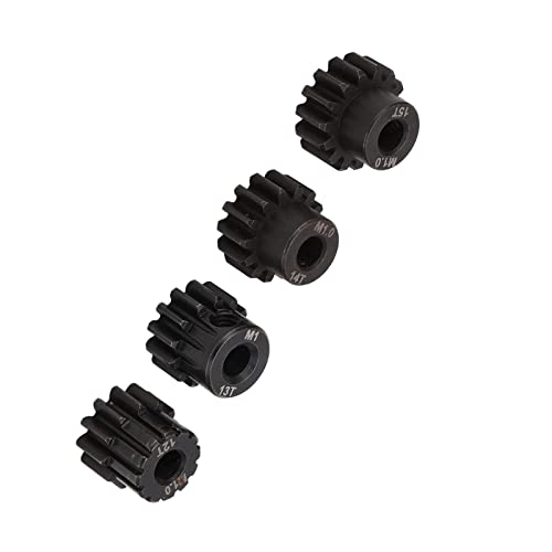 BYERZ 12T 13T 14T 15T Ritzel, Schwarz, Funktioniert Reibungslos, 5 Mm M1 Ritzel, Rostfrei, Geräuscharm, für 1/8 RC-Car von BYERZ