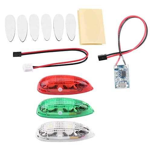 BYERZ 3-teiliger Satz Drahtlose Drohne Licht RC Drohne Blitzlicht, für Fixflügel, Rot-Weiß-Grün BYERZ 3-teiliger Satz Drahtlose Drohne Licht RC Drohne Blitzlicht, für Fixflügel, Rot-Weiß-Grün von BYERZ