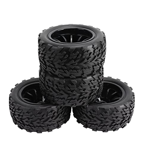 BYERZ RC-Reifen-Set, Kunststoff-RC-Car-Reifen mit Mutter Zum Austausch von BYERZ