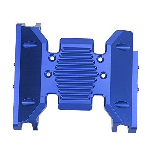 Getriebesockel, CNC-gefräste Metallgetriebeplatte aus Aluminiumlegierung, leicht austauschbar für SCX6 (Blau) von BYERZ