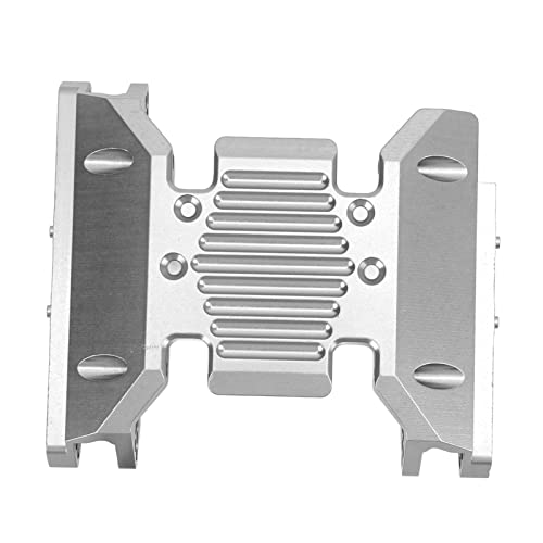 Getriebesockel, CNC-gefräste Metallgetriebeplatte aus Aluminiumlegierung, leicht austauschbar für SCX6 (Silber) von BYERZ