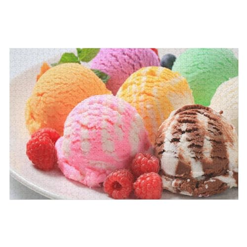 Dessert Colorful Ice Cream Balls Raspberry，Wohnkultur Geburtstag ，Challenging Games Moderne Lernspiel Stress Relief ，1000 StüCk，，Lernspielzeug FüR Kinder 38x26Papier von BYErz