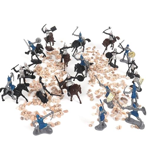 28 Stück Soldaten Spielset, Kunststoff Armee Militär Waffen Set Spielzeug Soldat Figuren Spielzeug Kinder Militärischen Figuren mit Soldaten, Flugzeugen, Hubschraubern, Panzern, Flaggen und Zubehör von BYNYXI