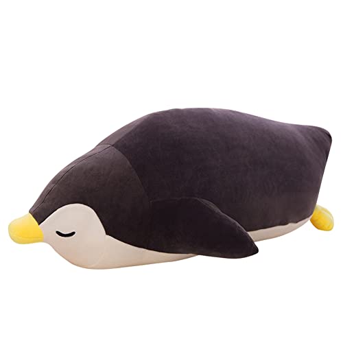 70cm Liegende Pinguin Kuscheltier Kissen, Stofftier Pinguin Plüschtier Gefülltes Umarmungskissen Pinguin Seal Plush Pillow Fette Pinguin Tierkissen Weiche Plüschpuppe Plüsch Spielzeug für Kinder von BYNYXI