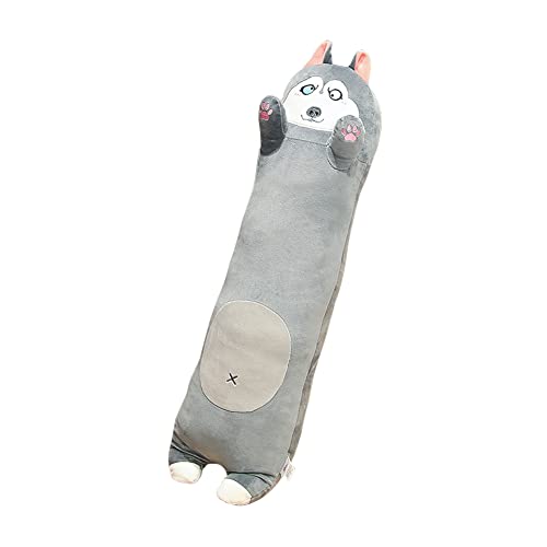70cm Stofftiere Shiba Inu Plüschtier Kissen, Gefüllte Plüsch Seitenschläferkissen Tier Umarmungskissen Hunde Kawaii Kuscheltier Langes Wurfkissen Weiche Plüschpuppe für Kinder Erwachsene Geschenk von BYNYXI