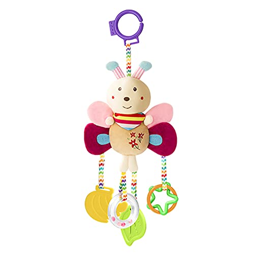 Activity Spieltier Baby, Niedliche Plüschtier Rassel Spielzeug mit Glocke und Haken Tier Hängende Spielzeug Baby Kinderwagen Spielzeug Lernspielzeug für Neugeborene Baby Kleinkinder 0-12 Monate Activity Spieltier Baby, Niedliche Plüschtier Rassel Spielzeug mit Glocke und Haken Tier Hängende Spielzeug Baby Kinderwagen Spielzeug Lernspielzeug für Neugeborene Baby Kleinkinder 0-12 Monate von BYNYXI