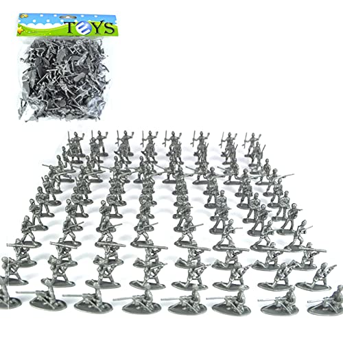 BYNYXI 100 Stück Spielfiguren Set von Armee Soldaten Figuren, Kunststoff Armee Soldaten Figuren Militärischen Mini Soldatenfiguren Flugzeuge Spielfiguren Militärspielset für Kinder Jungen Geschenk von BYNYXI